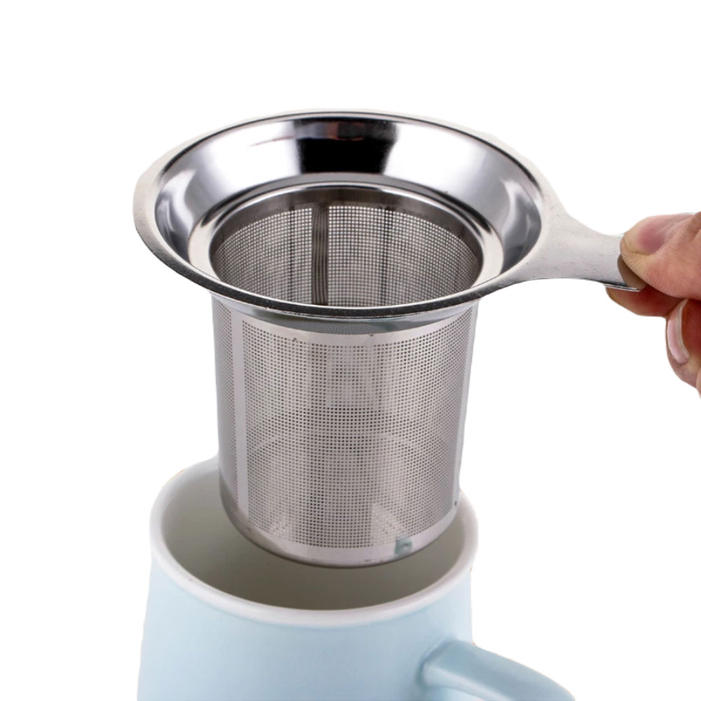 Mug Isotherme En Inox Avec Infuseur - 400-500 Ml, Couvercle Anti-fuites, Cuillère Pliante, Pour Thé Et Café Nomade