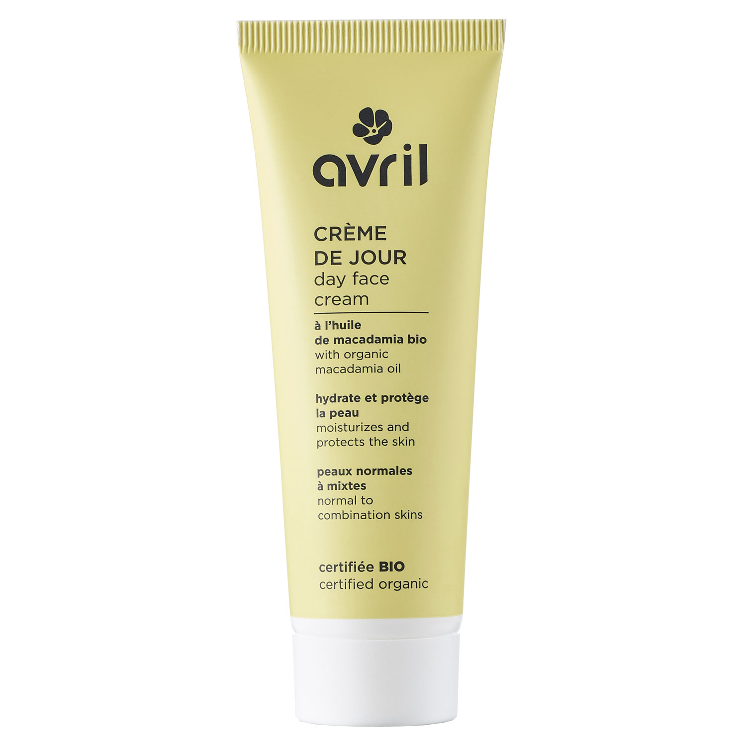 Crème de jour peaux normales à mixtes (certifiée Bio). Avril Cosmétique