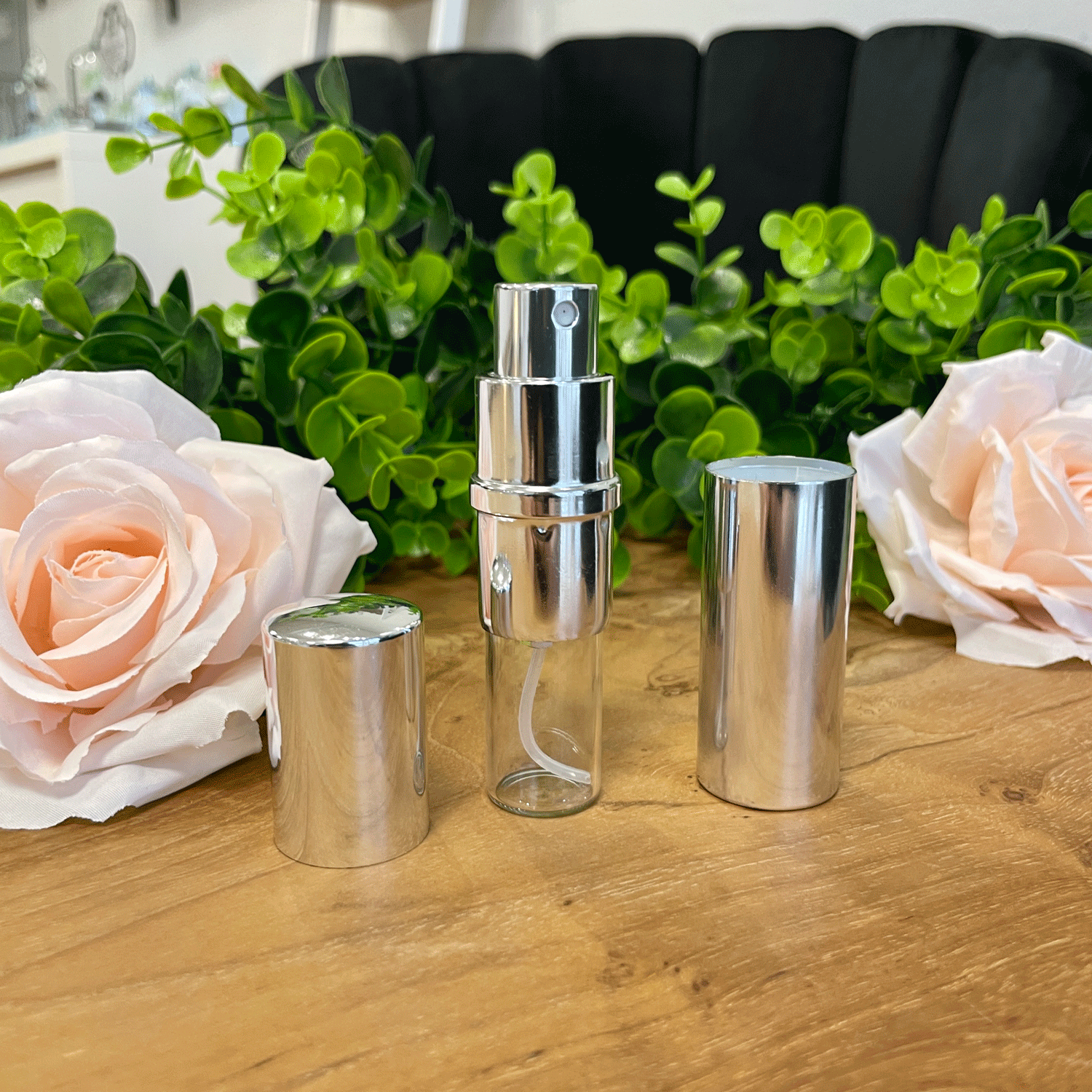 Vaporisateur de sac parfum (rechargeable) 10ml. Verre et aluminium