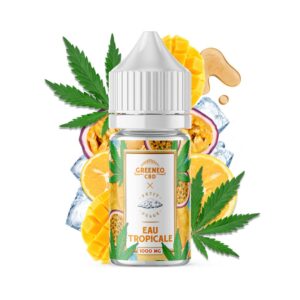E-liquide CBD L'eau Tropicale 30ml. Fabriqué en France par Greeneo