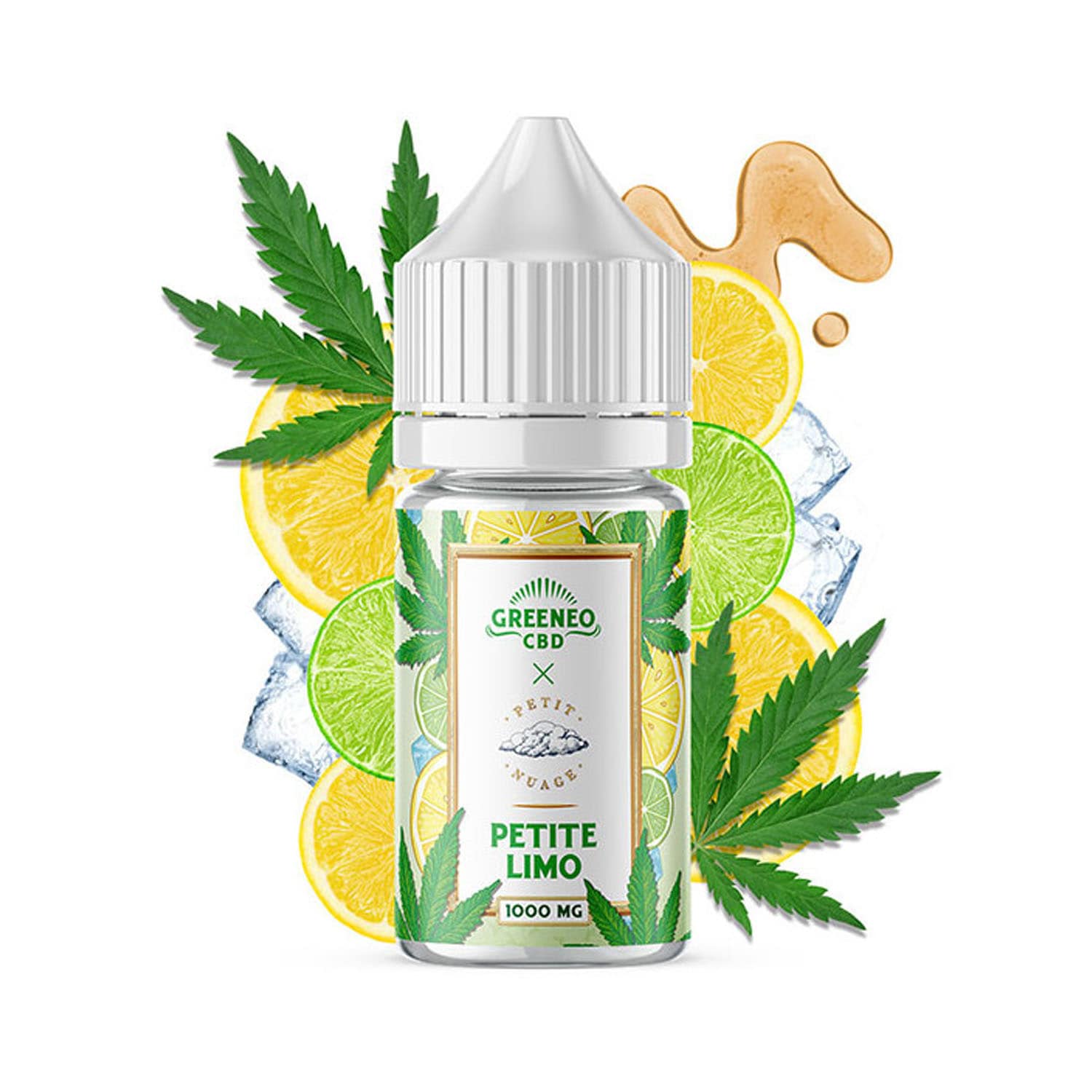 E-liquide CBD Petite Limo 30ml par Greeneo x Petit Nuage