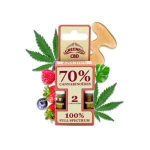 Lot de 2 cartouches CBD Pen Stick Greeneo saveur fruits rouges