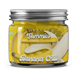 Gummies Banana Chill Anti-stress CBD + BAGA + Magnésium. Fabriqué en France par Novaloa