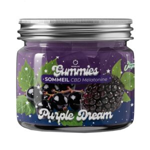Gummies CBD Sommeil + Melatonine (cassis et mûre). Fabriqué en France par Novaloa