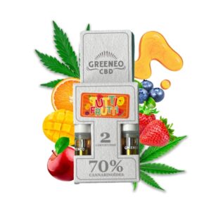 Lot de 2 cartouches CBD Pen Stick Greeneo saveur Tutti Frutti