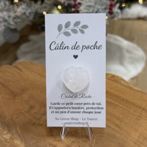 Câlin de Poche – Cœur Cristal de Roche