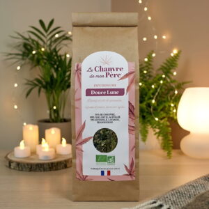 Infusion CBD Douce Lune (certifiée bio), fabriquée en France par Le Chanvre de mon père