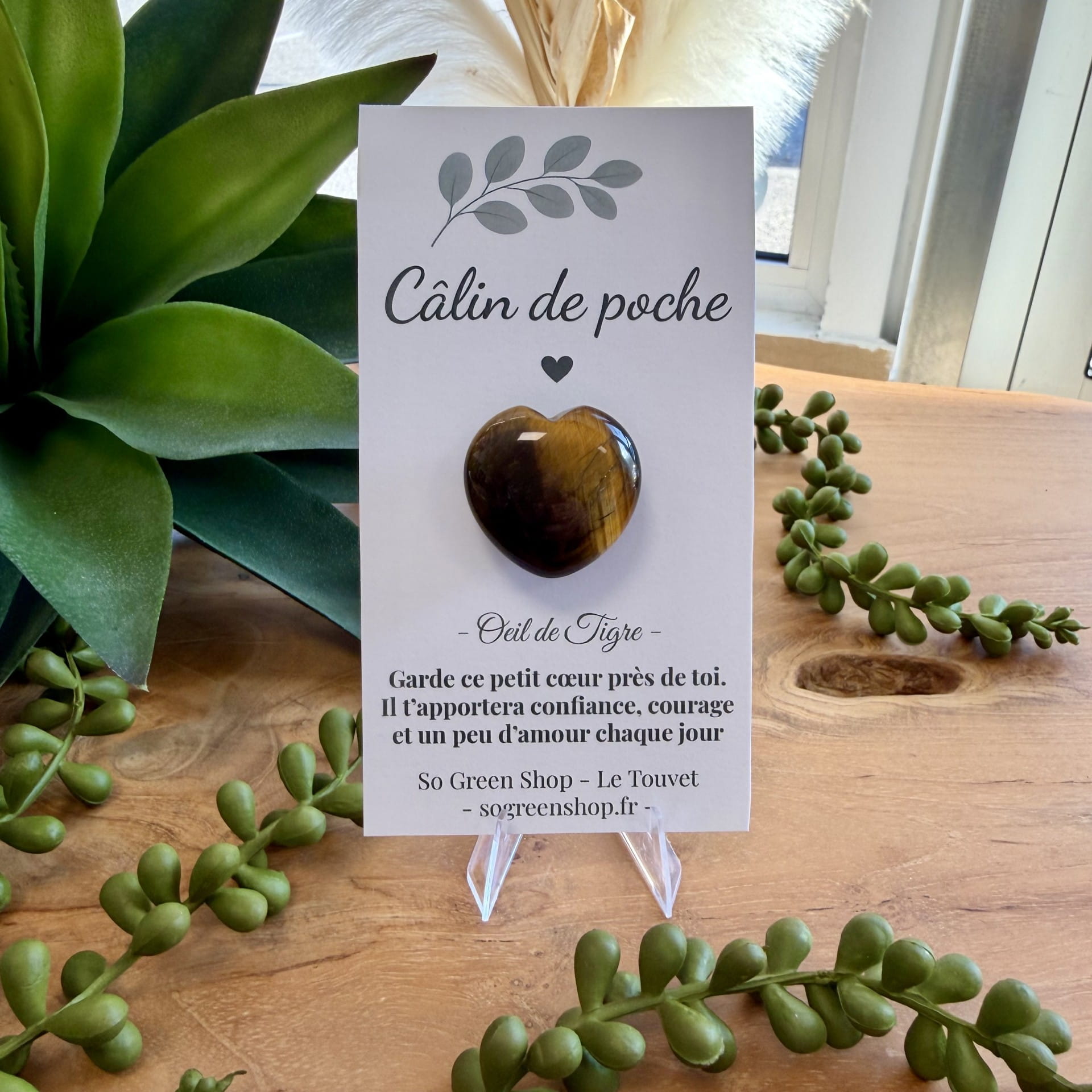 Câlin de poche en pierre naturelle Œil de Tigre